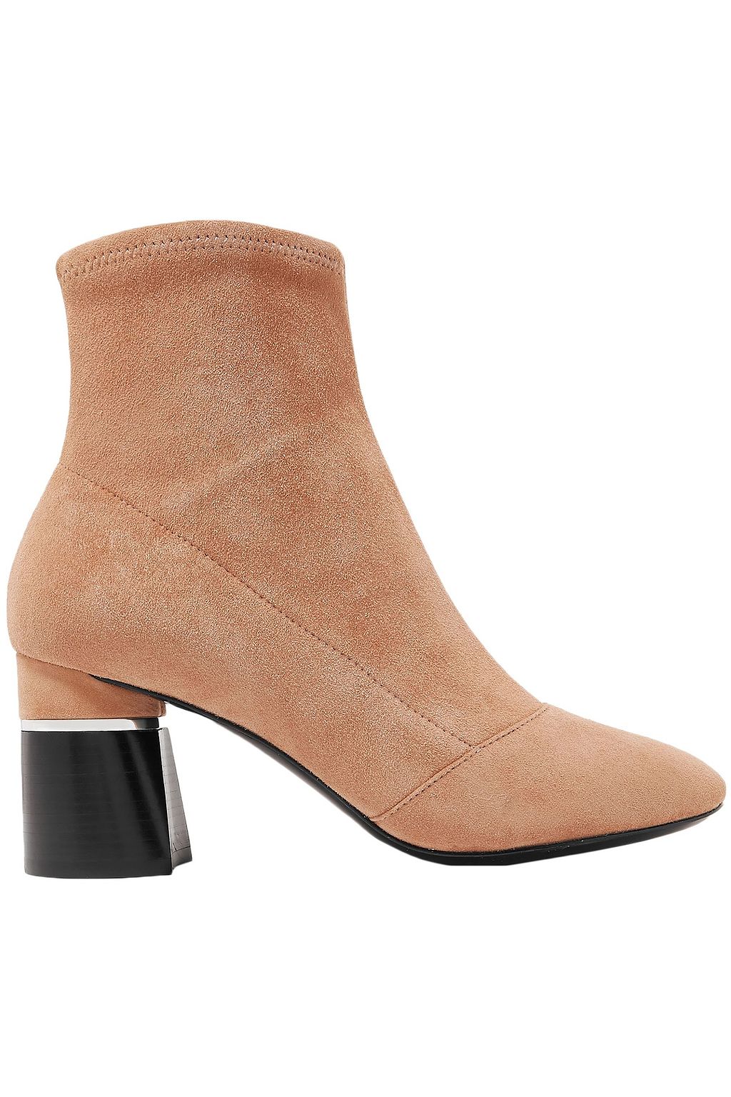 stretch suede ankle boots