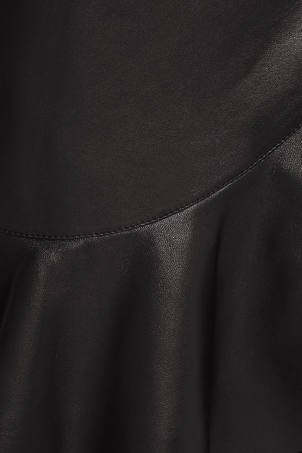 MICHAEL KORS COLLECTION Wrap-effect ruffled leather skirt
