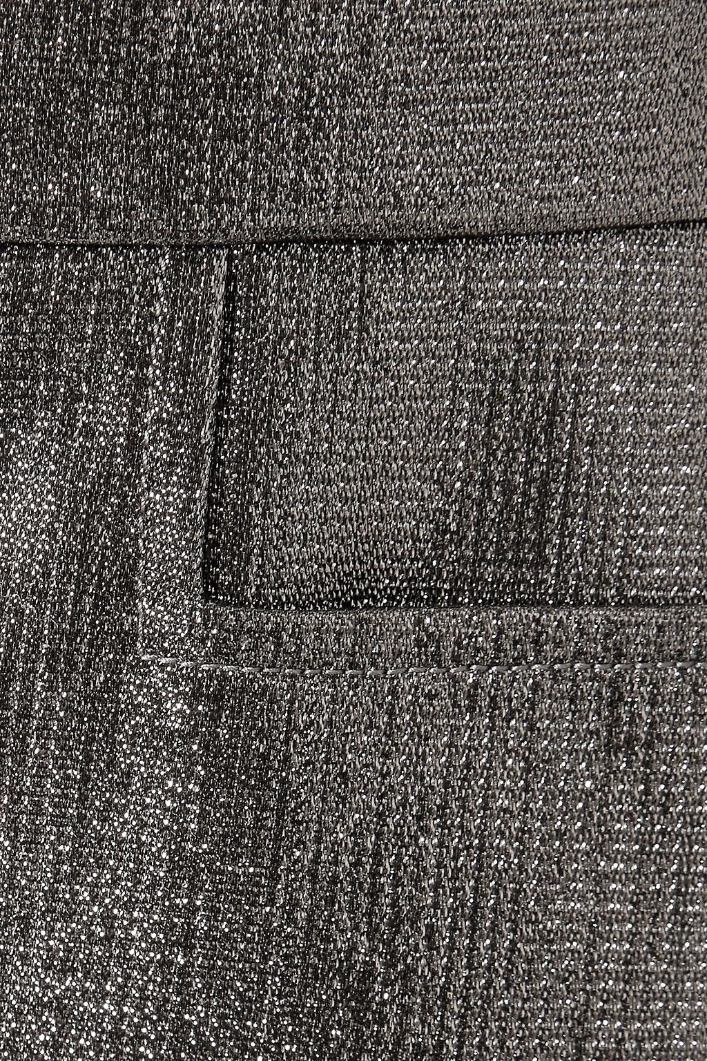 CHLOÉ Pleated lamé shorts