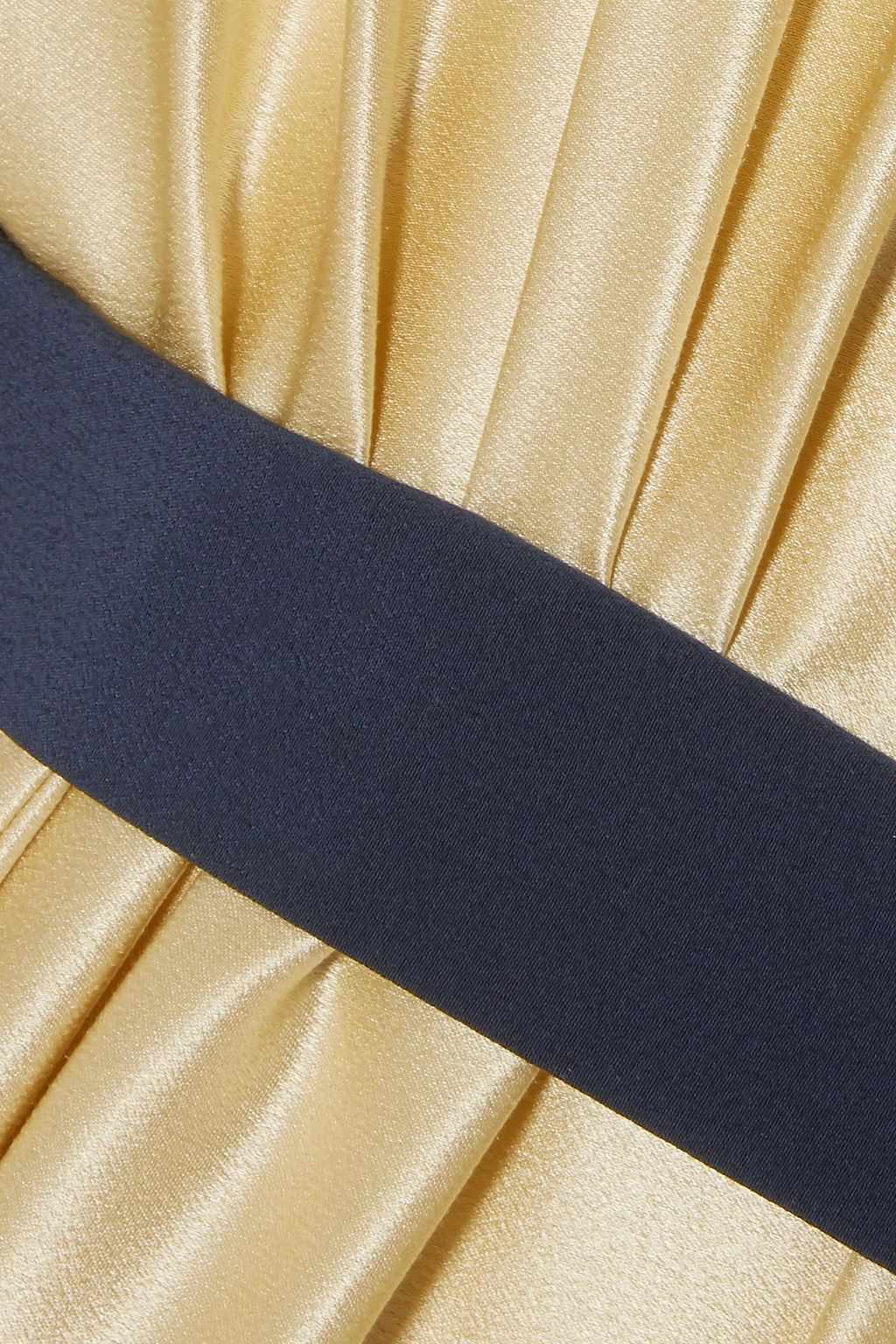 ROKSANDA Gathered two-tone silk-satin maxi dress