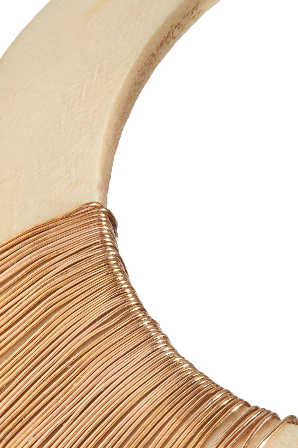 KENNETH JAY LANE Gold-plated wood hoop earrings