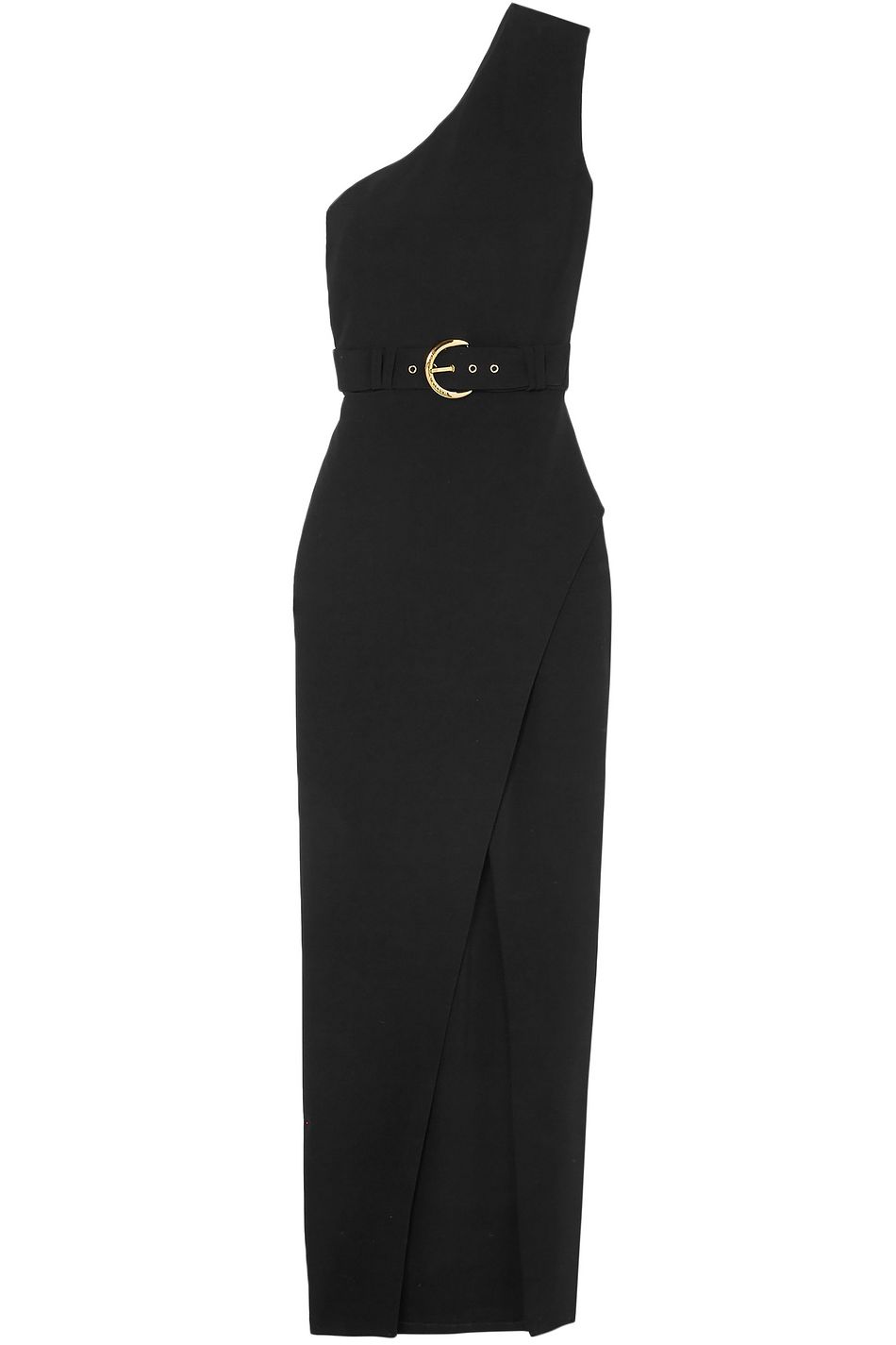 black crepe maxi dress