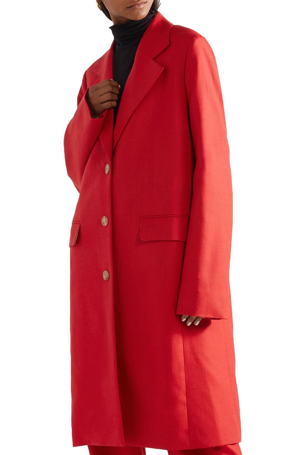 THE ROW Teymon oversized grain de poudre wool coat