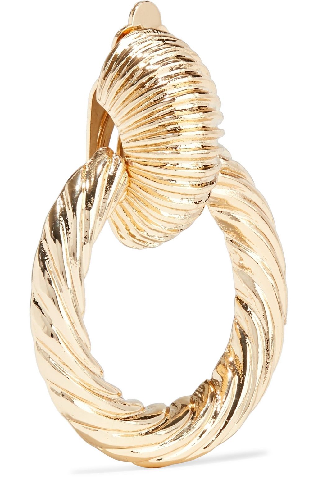 KENNETH JAY LANE Gold-plated clip earrings