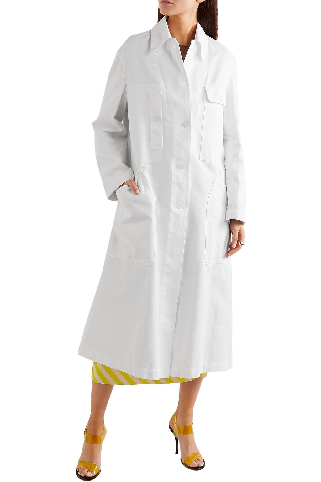 DRIES VAN NOTEN Oversized cotton-gabardine coat