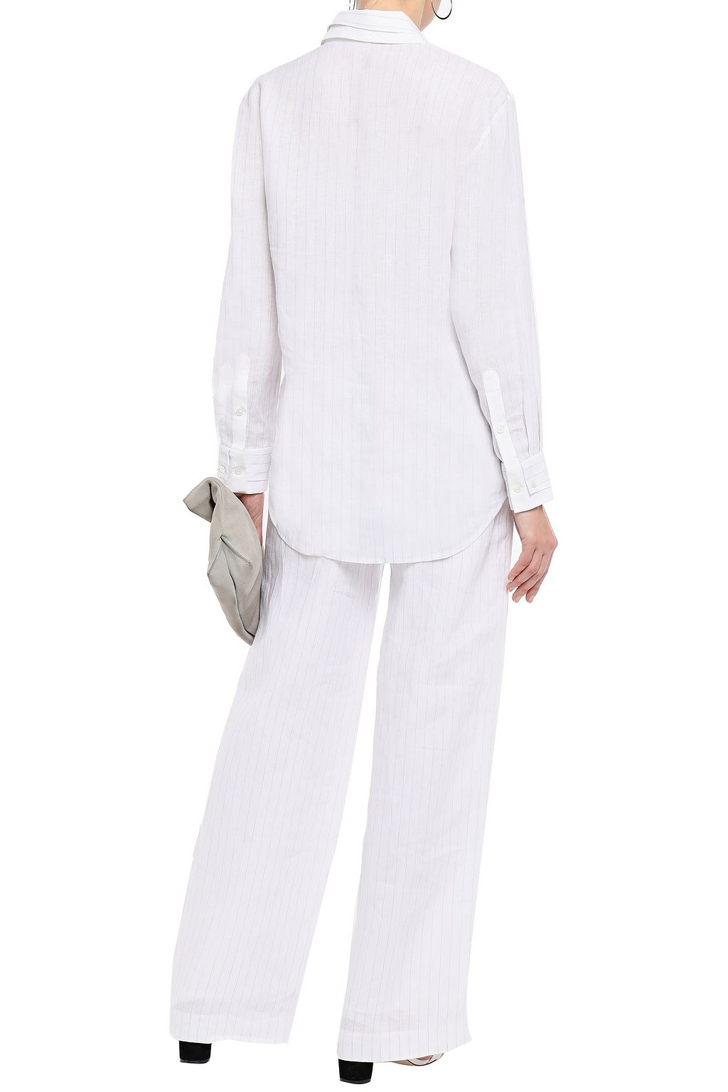 EQUIPMENT Arwen pinstriped linen wide-leg pants