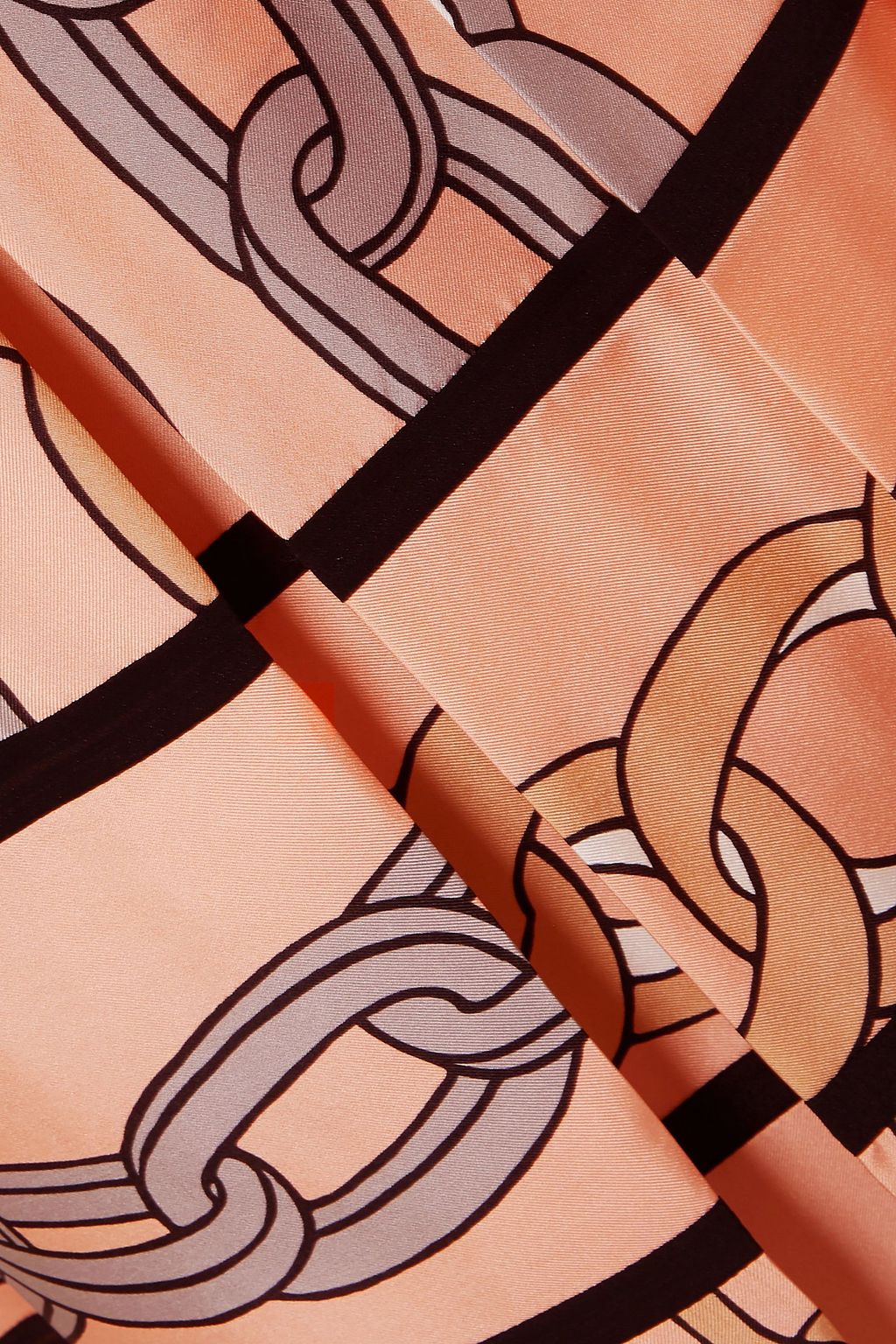 MARNI Printed pleated silk-twill midi skirt
