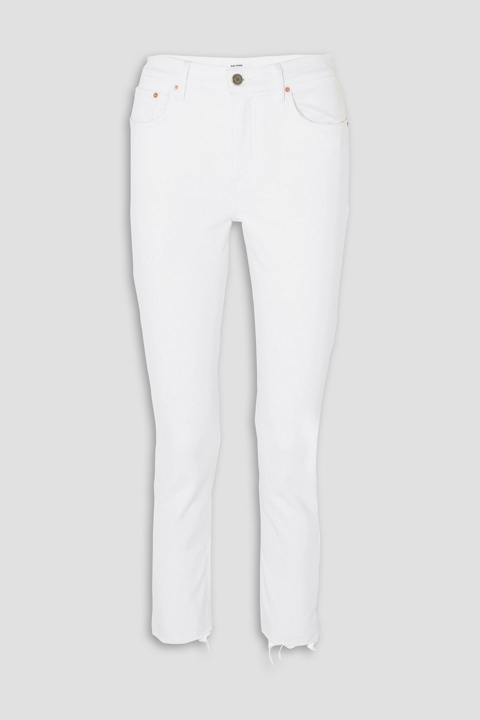 Grlfrnd Cassidy Mid Rise Straight In White