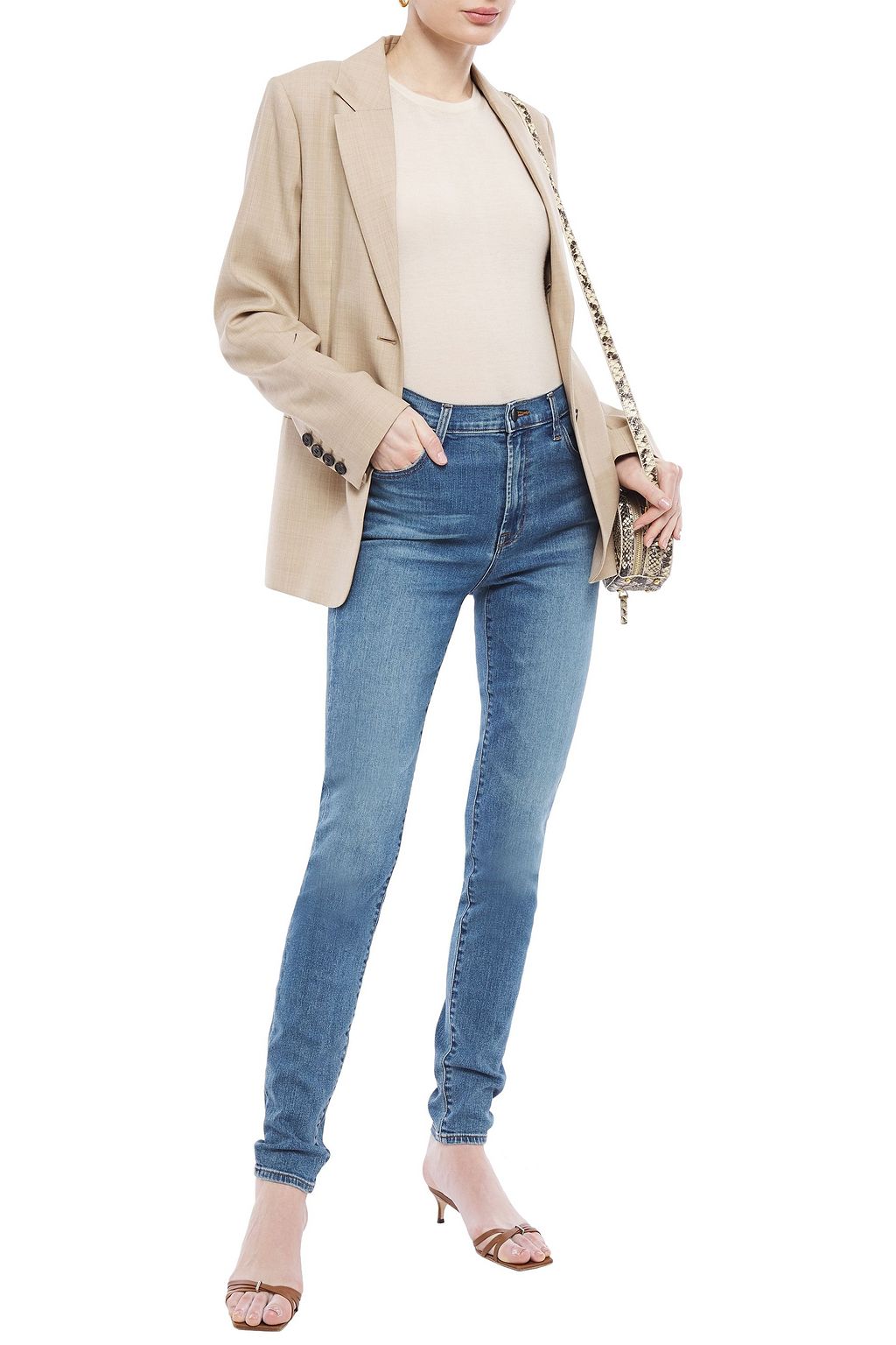 J BRAND Carolina faded high-rise skinny jeans