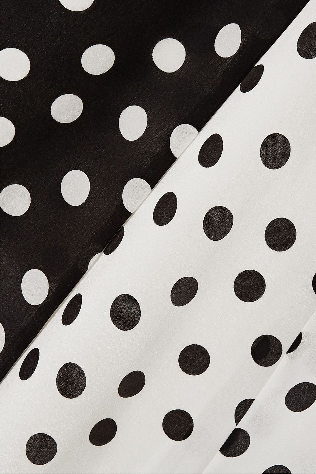 ALICE + OLIVIA Nanette wrap-effect polka-dot silk crepe de chine midi skirt