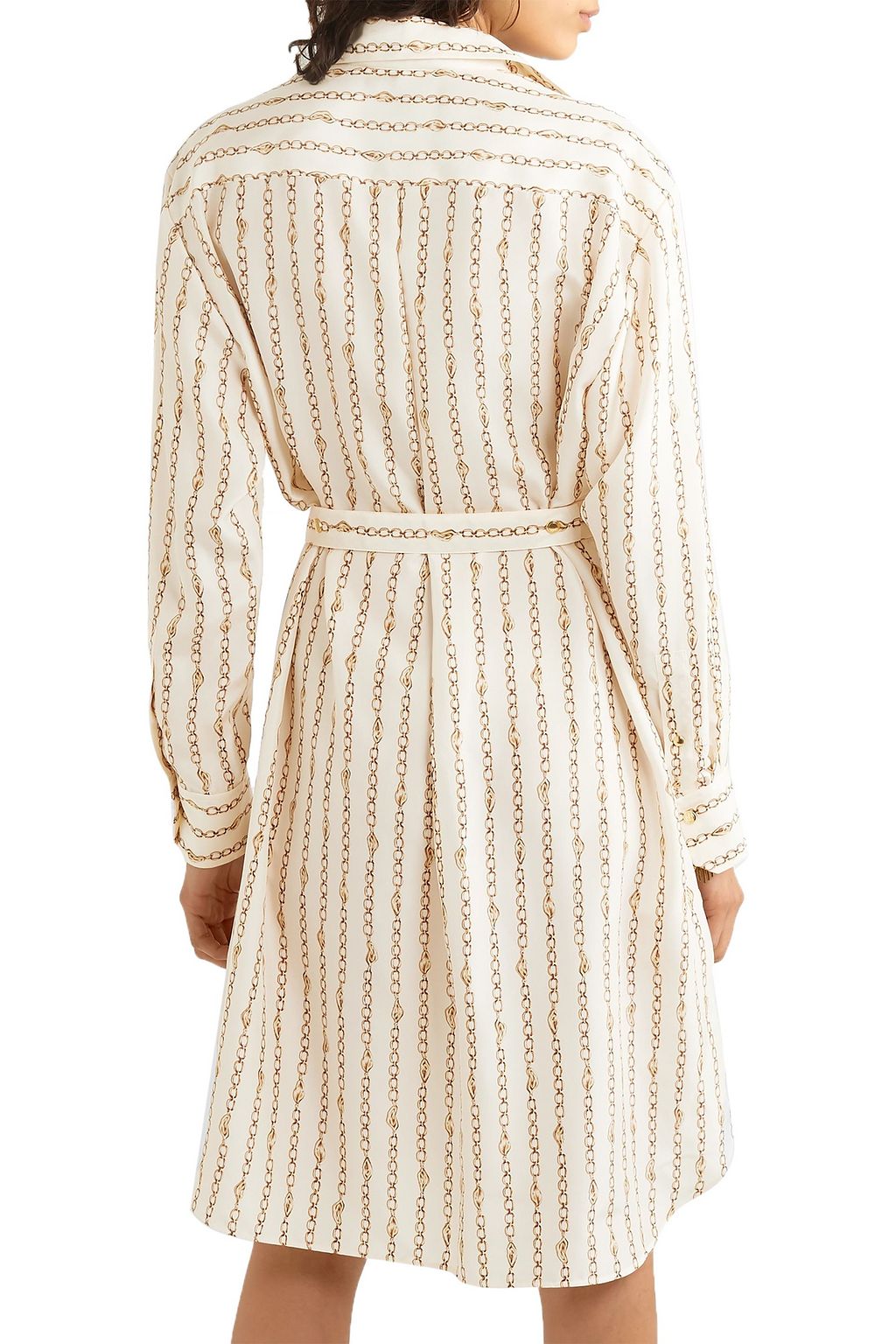 CHLOÉ Snap-detailed printed silk crepe de chine shirt dress