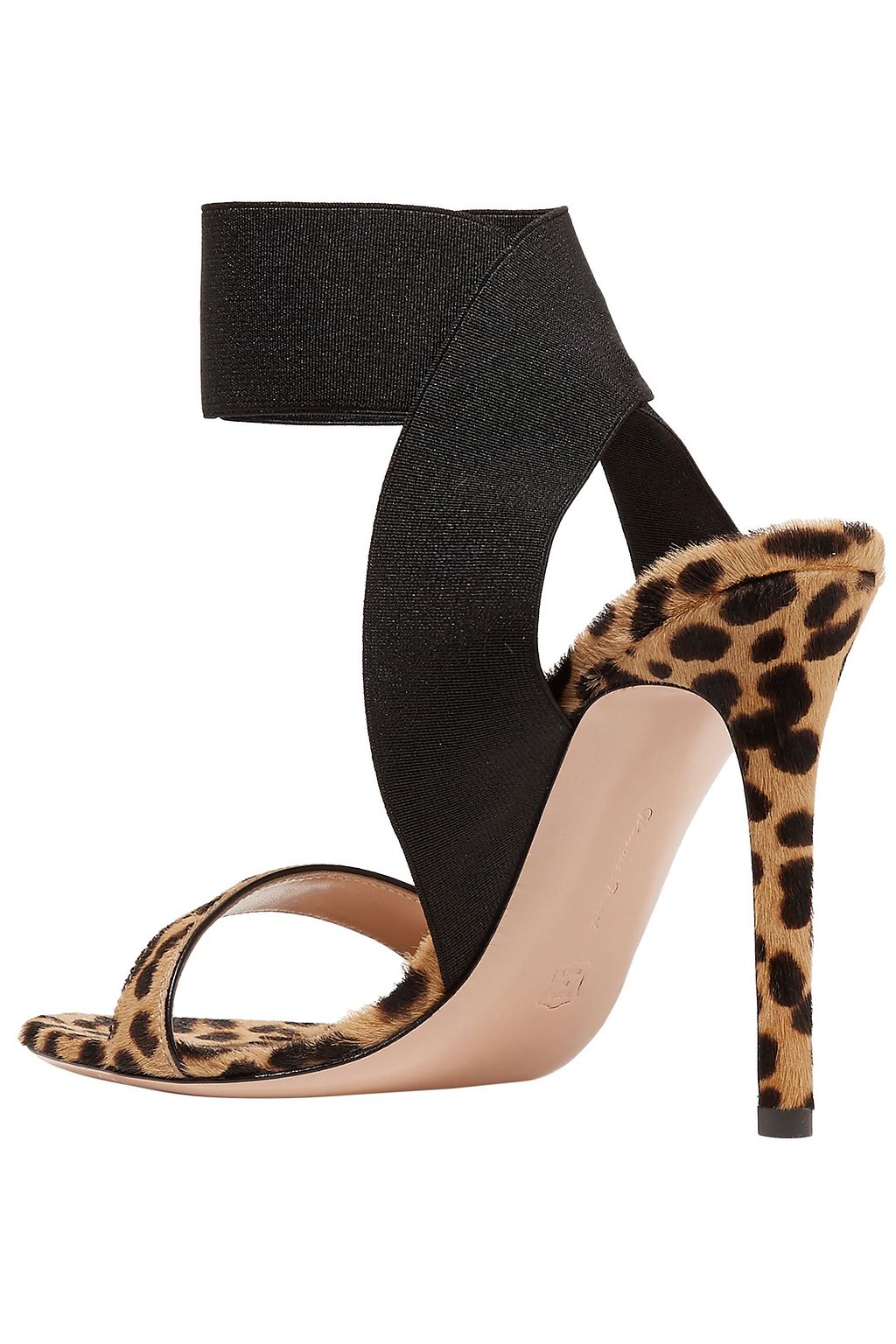 GIANVITO ROSSI 105 leopard-print calf hair sandals