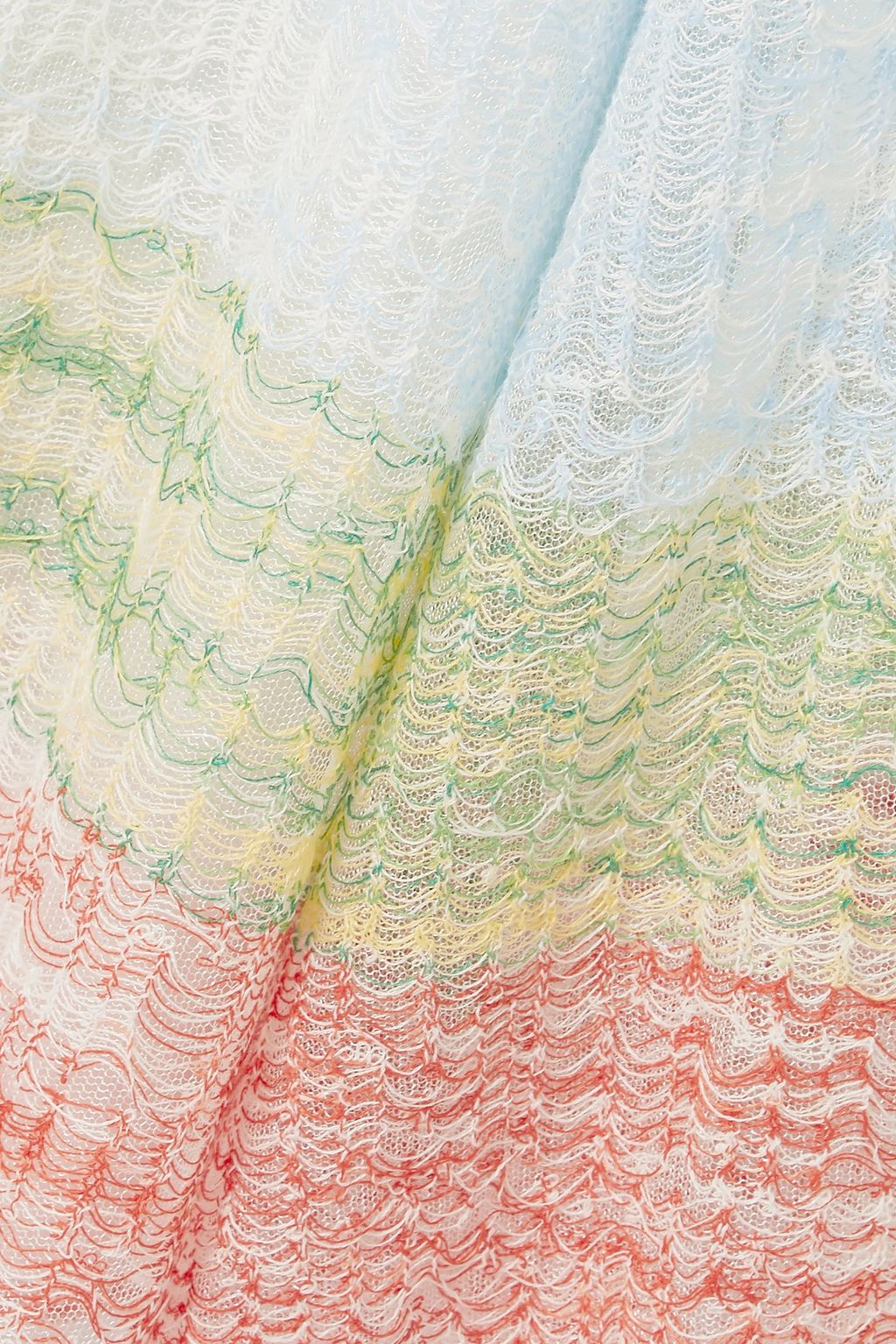 MISSONI Striped crochet-knit linen-blend maxi dress