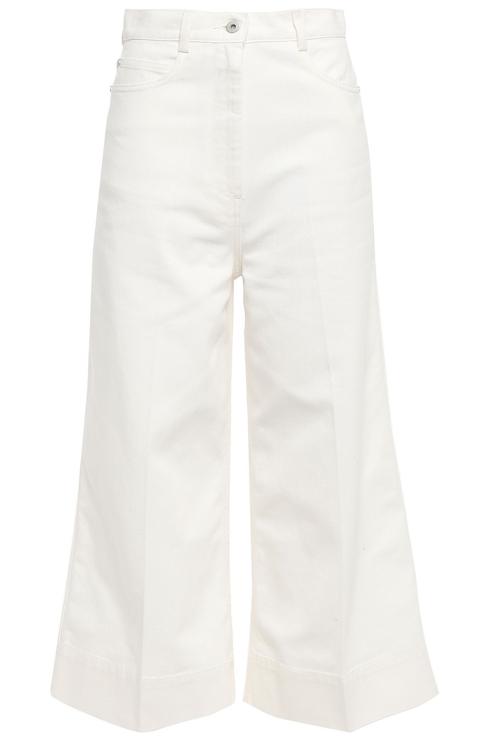 Cedric Charlier Woman Cropped High-rise Flared Jeans White Size 42