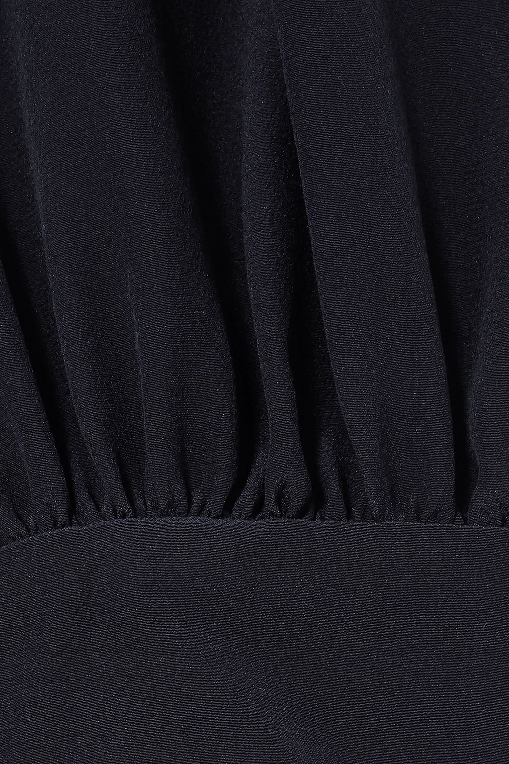 STELLA MCCARTNEY Asymmetric bow-detailed silk crepe de chine maxi dress