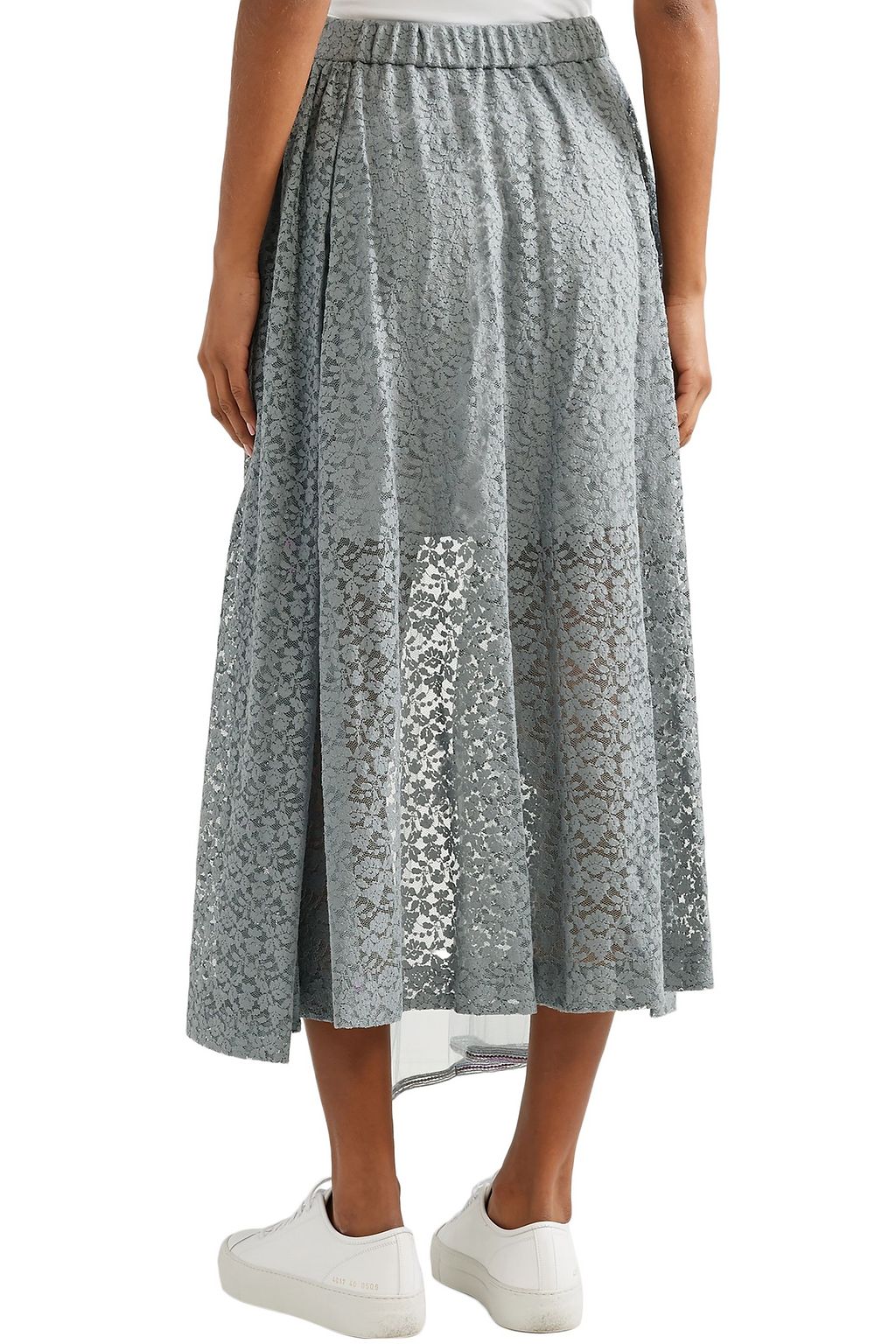 STELLA MCCARTNEY Isabella layered embellished tulle and Leavers lace maxi skirt