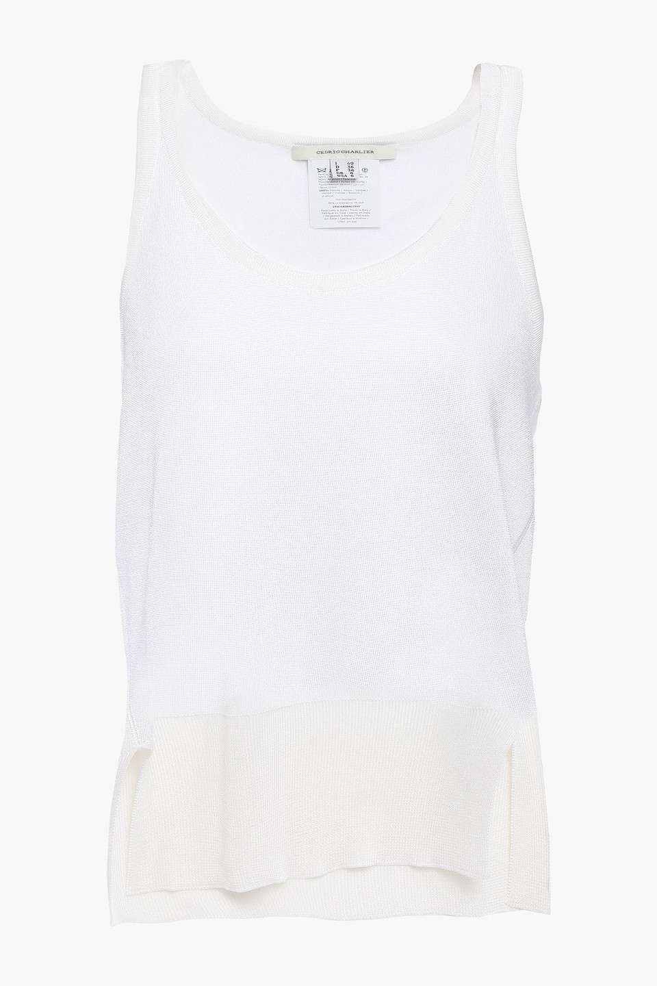 Cedric Charlier Woman Knitted Tank Ivory Size 42
