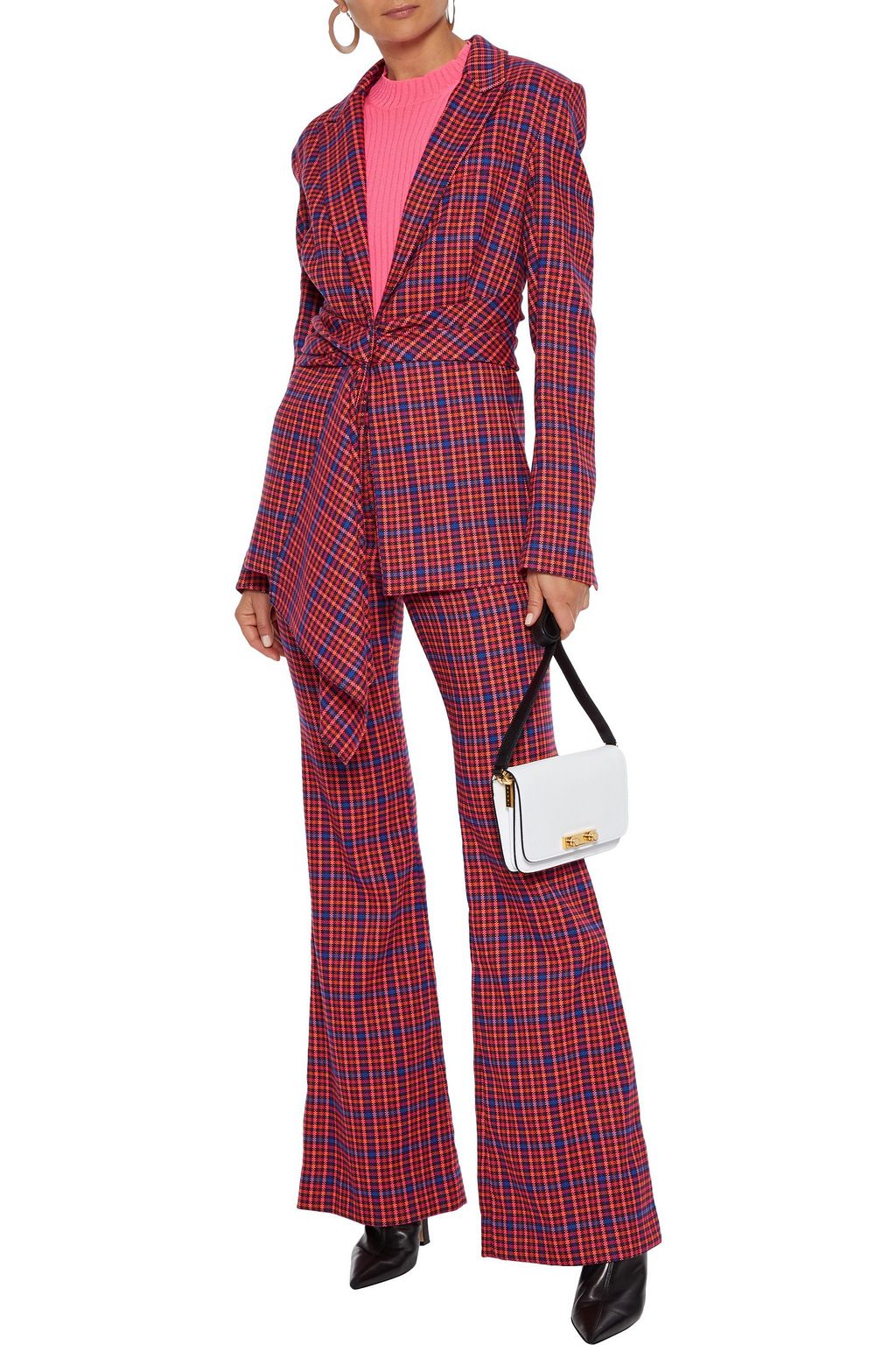 PRABAL GURUNG Checked woven flared pants | Sale up to 70% off | THE OUTNET