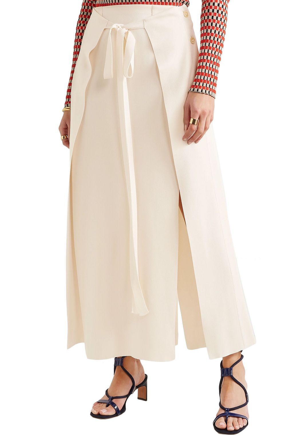 SONIA RYKIEL Layered stretch-knit maxi skirt