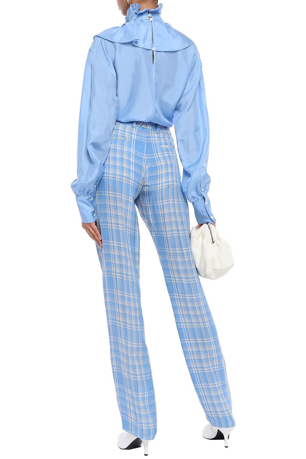 VICTORIA BECKHAM Ruffled silk-habotai blouse