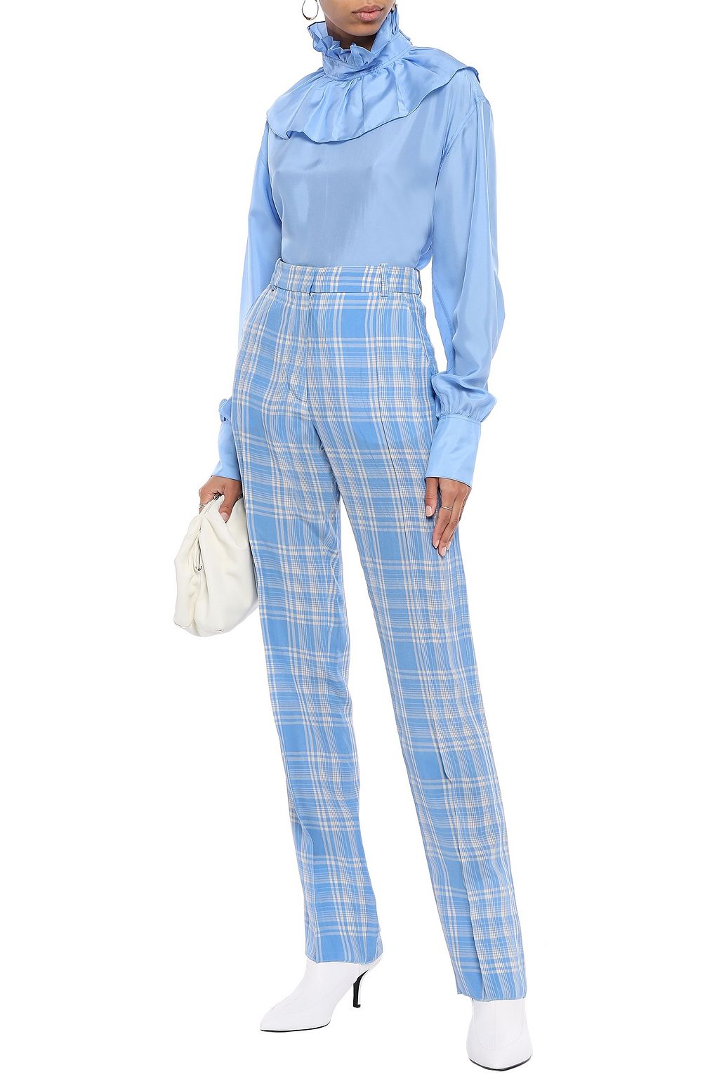 VICTORIA BECKHAM Ruffled silk-habotai blouse