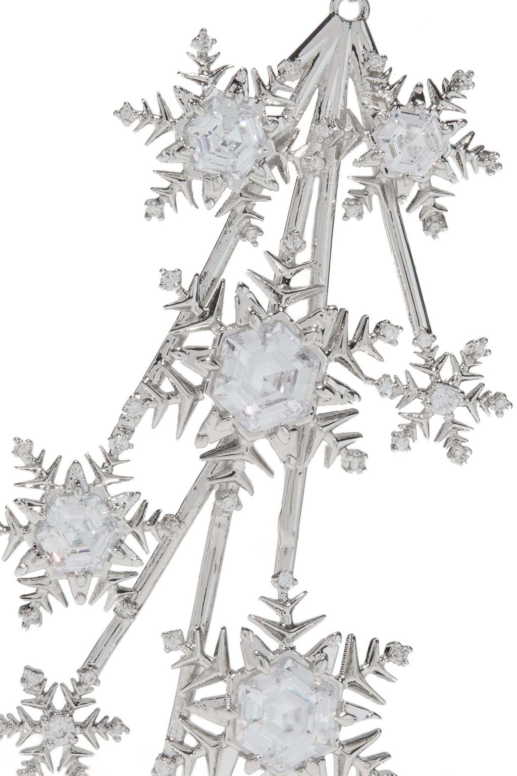 NOIR JEWELRY Rhodium-plated crystal earrings