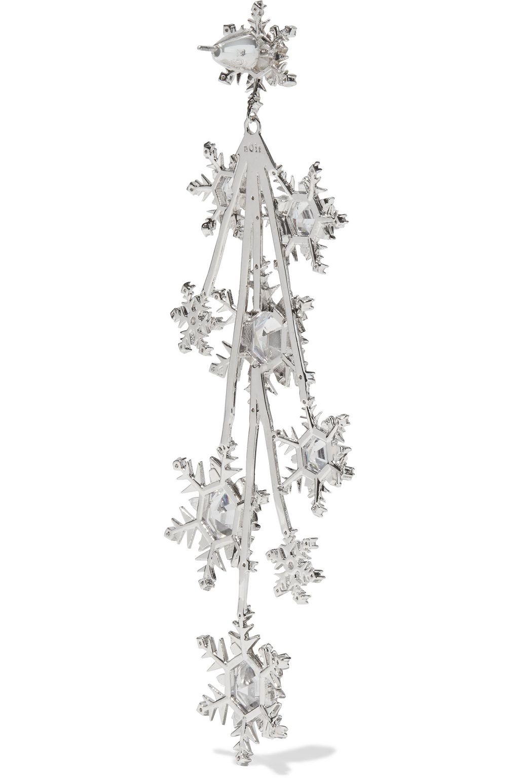 NOIR JEWELRY Rhodium-plated crystal earrings