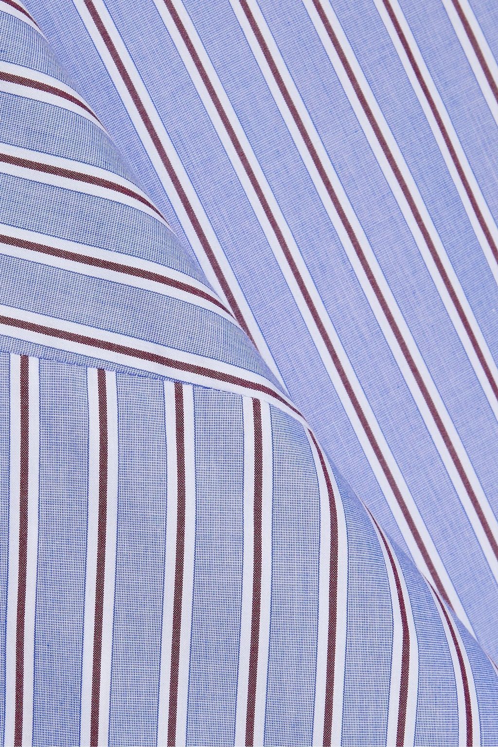 JOSEPH Koda belted striped cotton-poplin midi dress