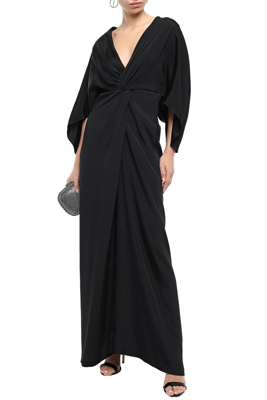 ALBERTA FERRETTI Twist-front cady gown