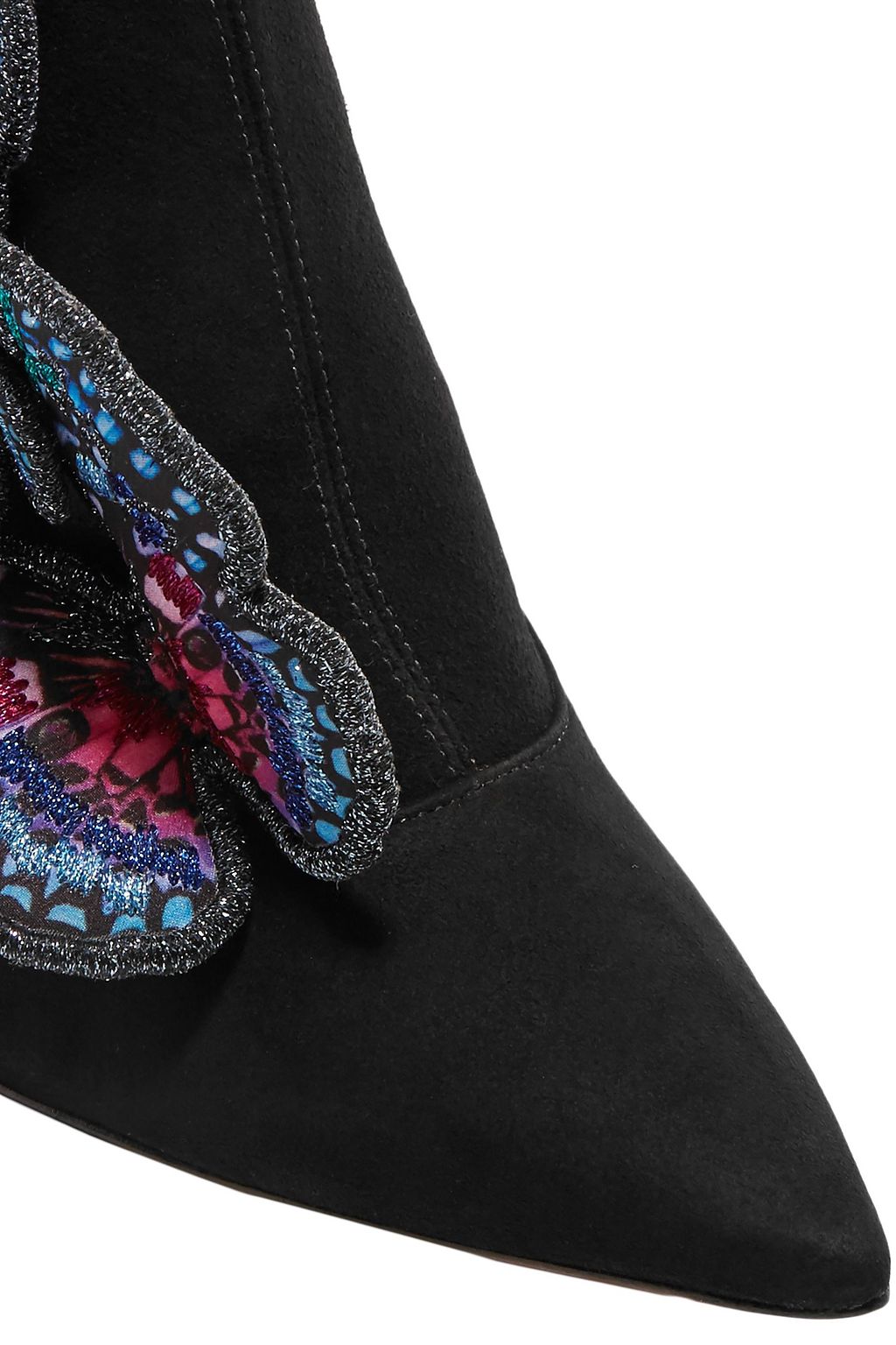 SOPHIA WEBSTER Riva appliquéd stretch-suede sock boots