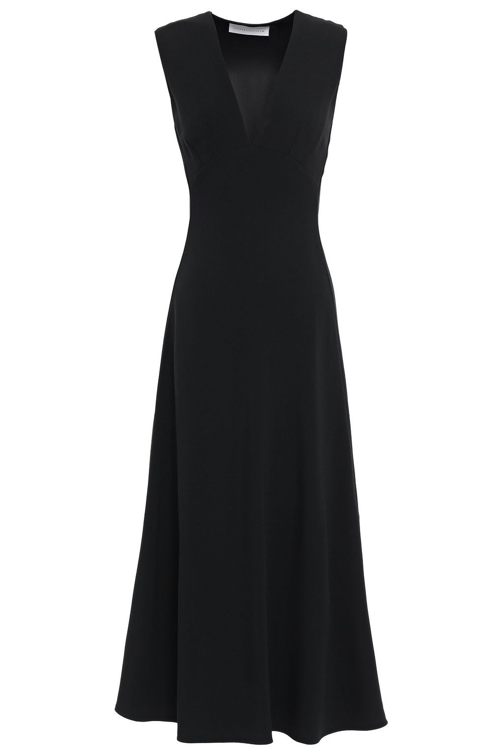 victoria beckham crepe midi dress