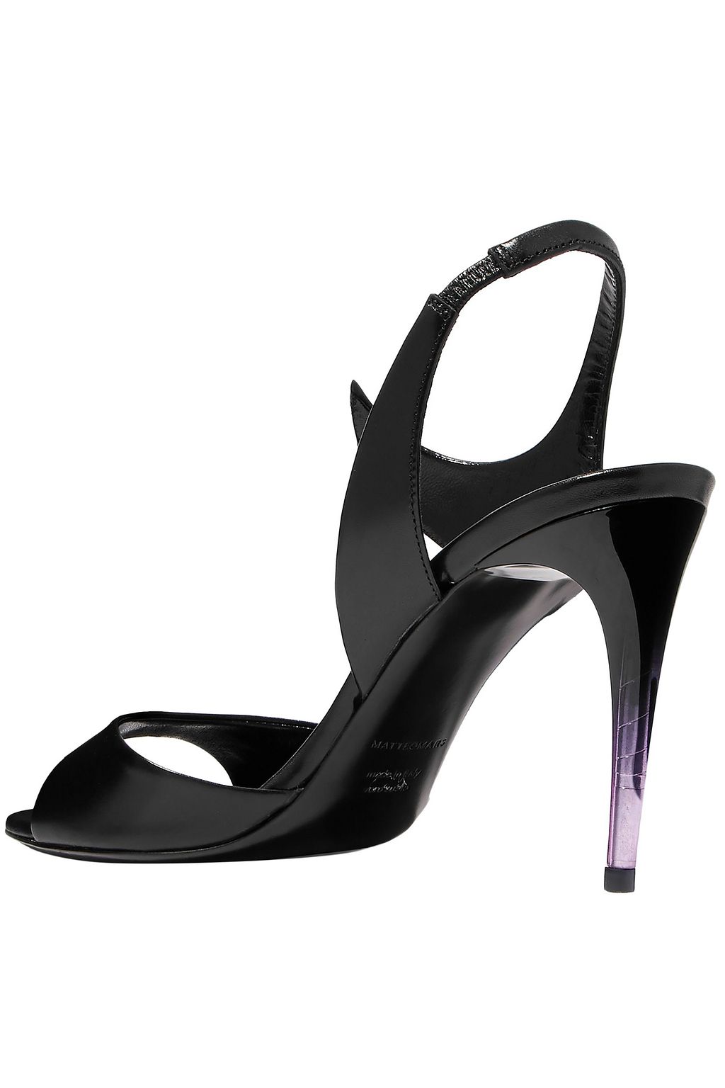 MATTEOMARS Graffio leather slingback sandals