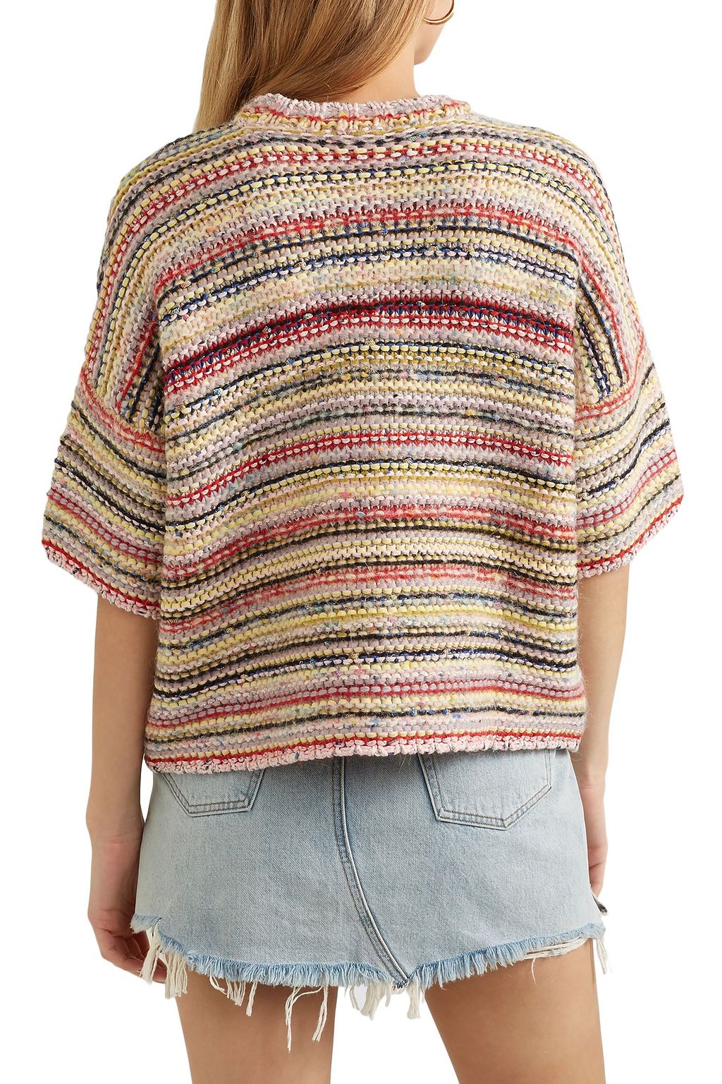 GANNI Striped knitted sweater