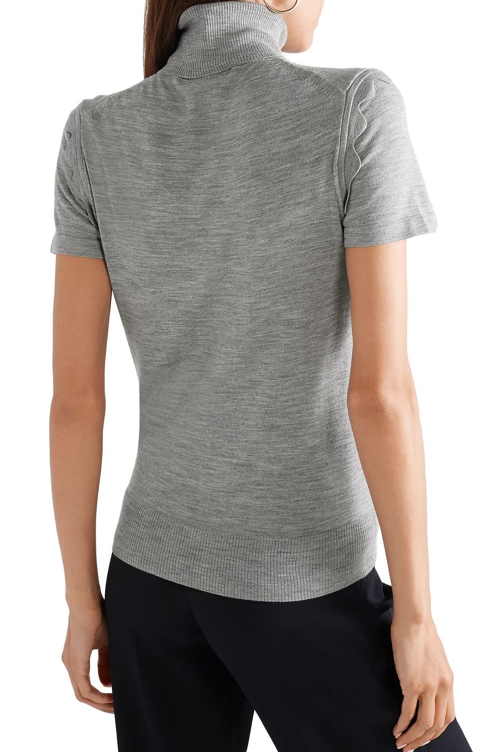 CHLOÉ Scalloped wool turtleneck sweater
