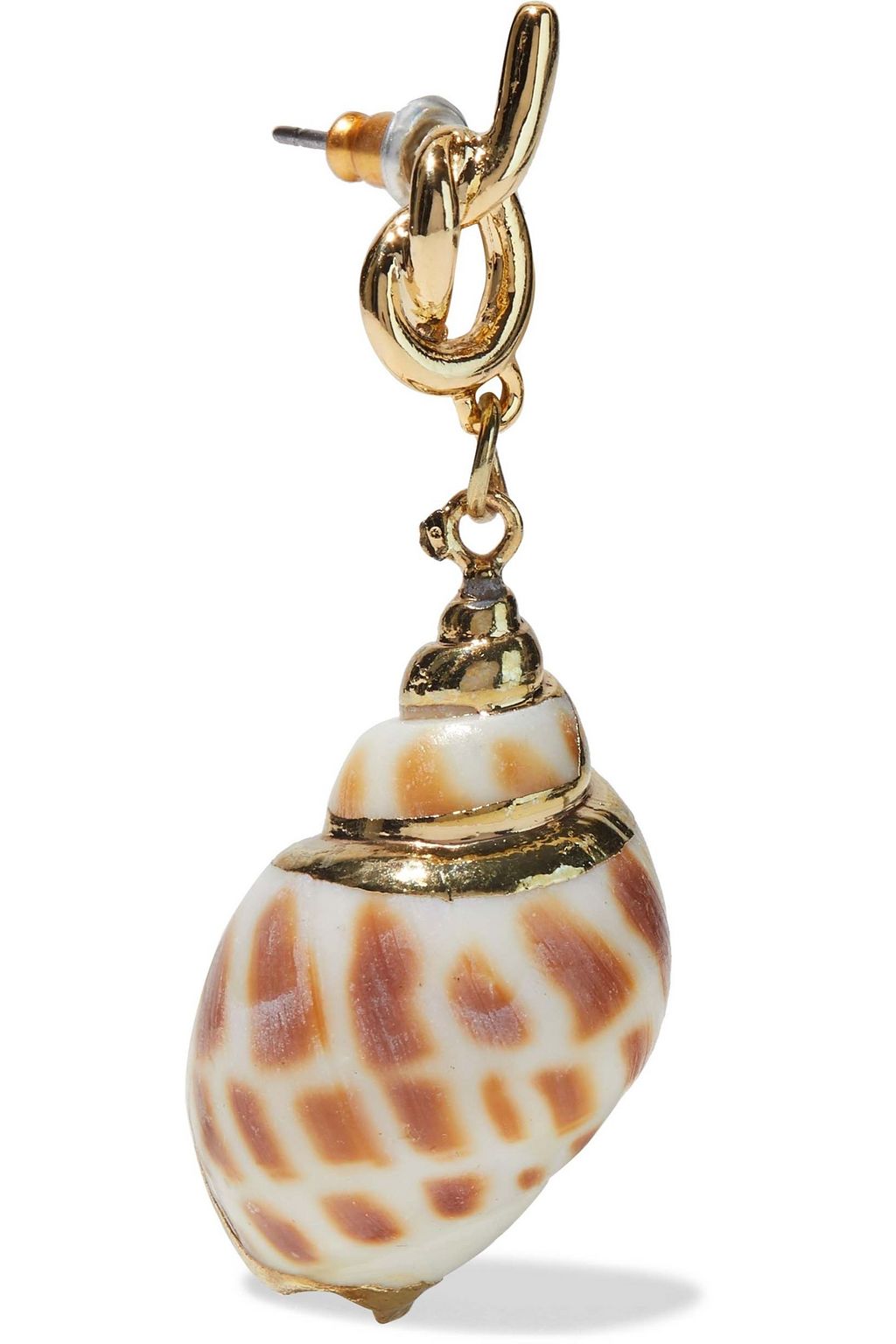 KENNETH JAY LANE Gold-plated shell earrings