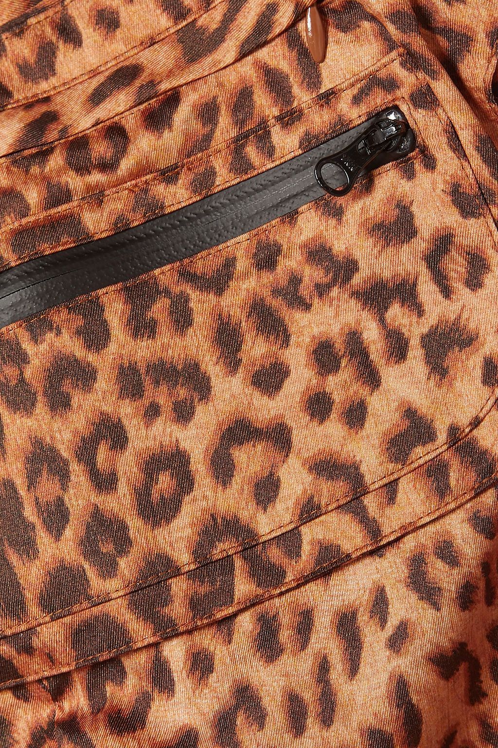 COMMISSION Fanny leopard-print satin-twill skirt
