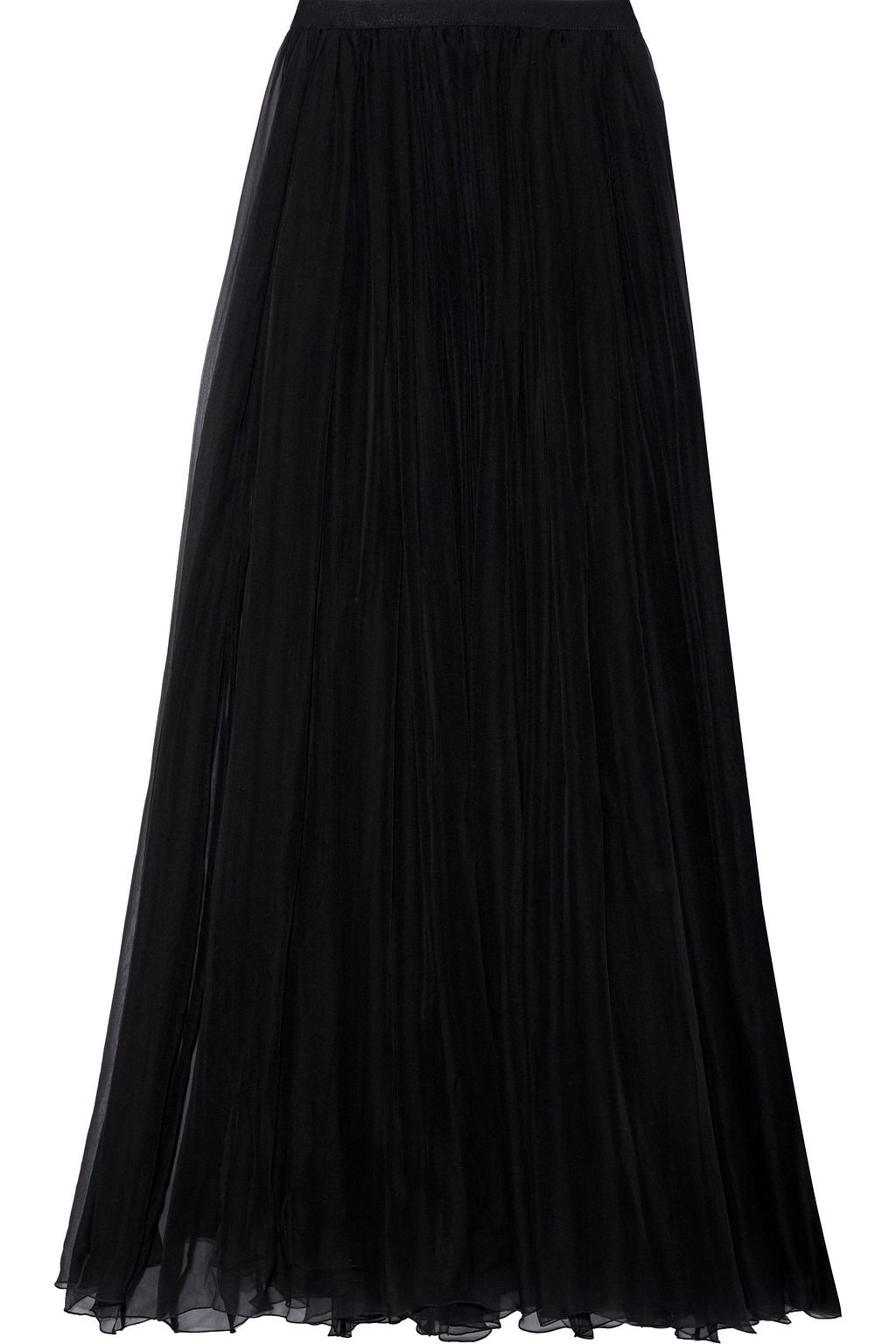 silk chiffon maxi skirt