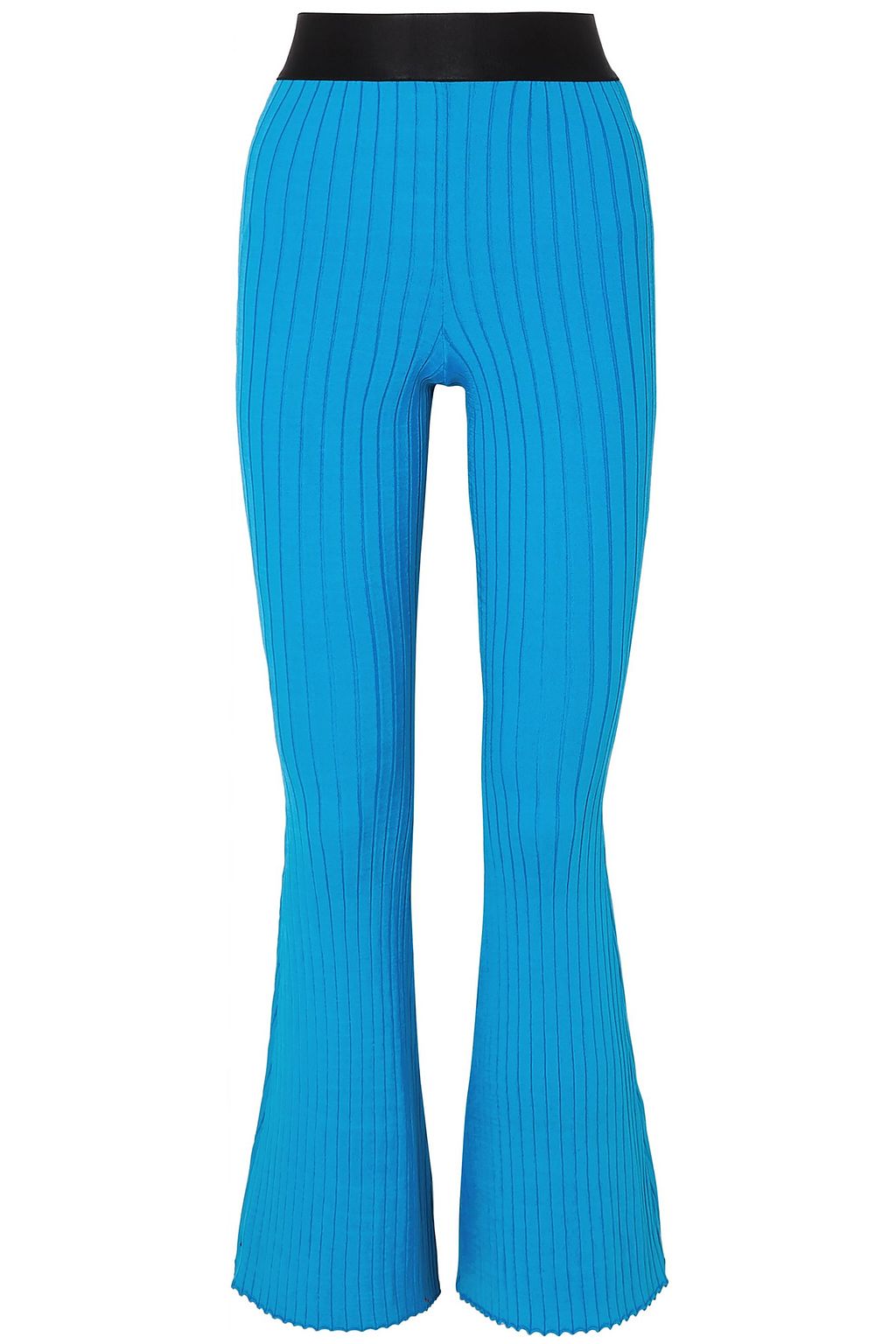 ribbed knit flare pants