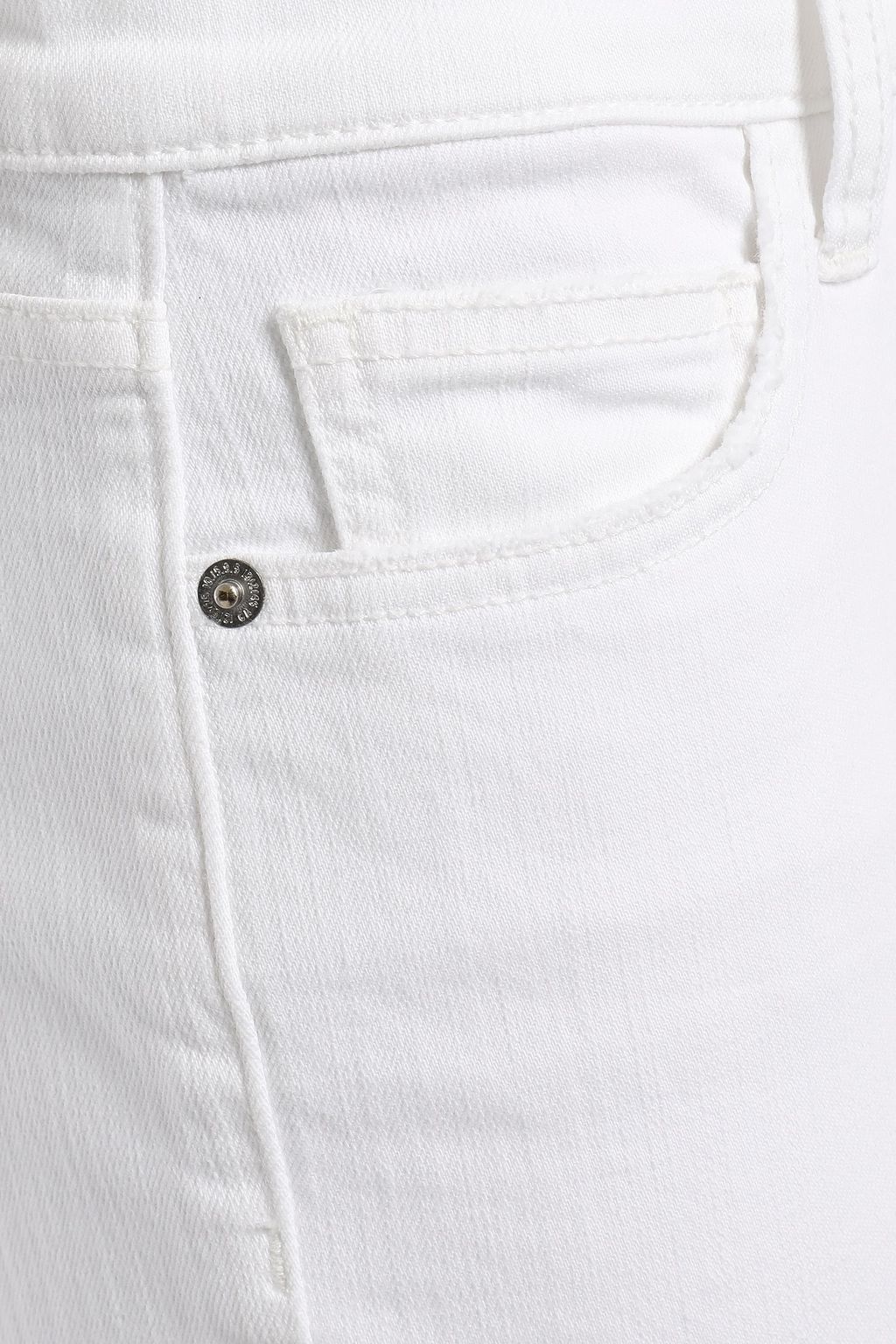 CURRENT/ELLIOTT Distressed high-rise skinny jeans