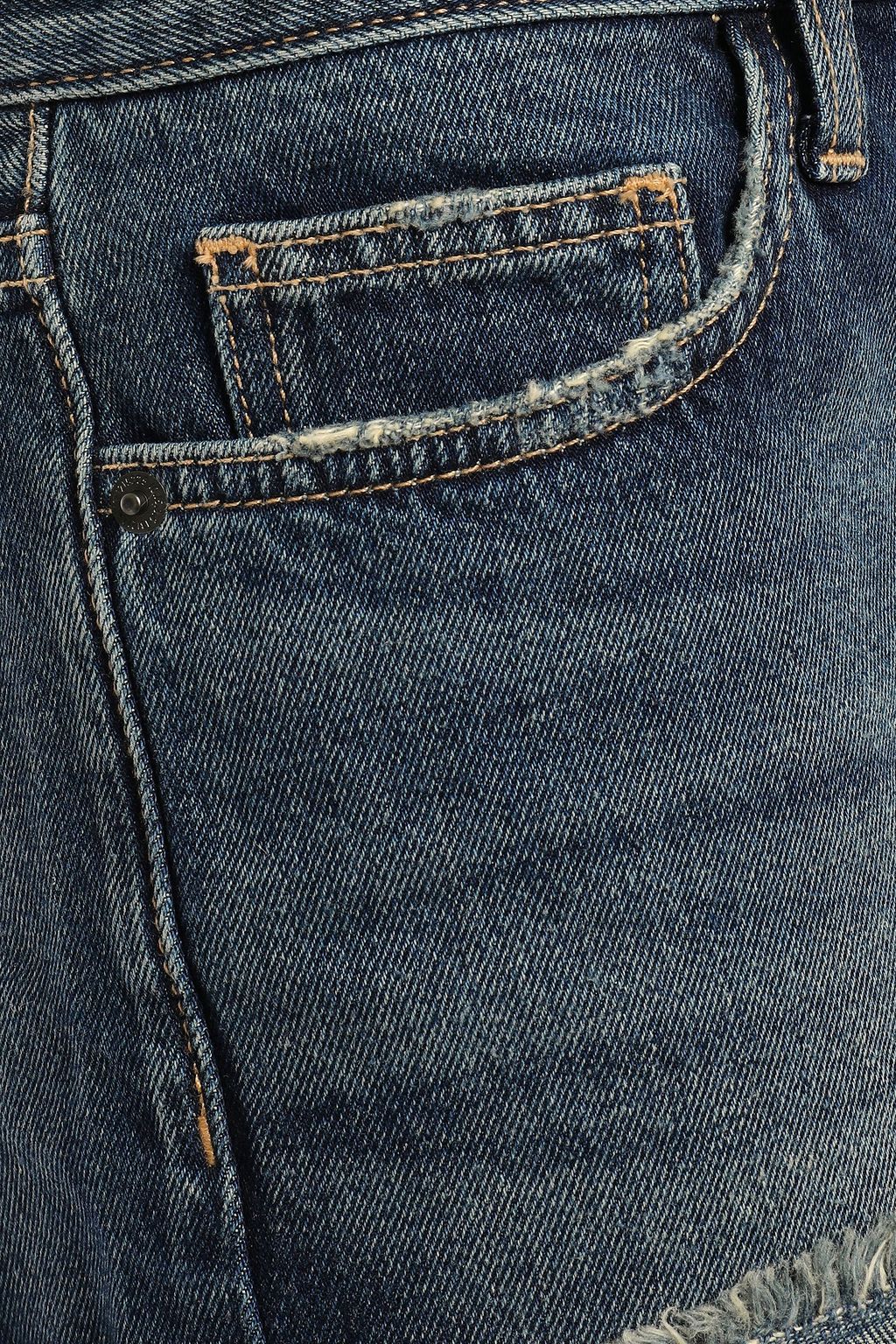 CURRENT/ELLIOTT The Boyfriend Rolled distressed denim shorts