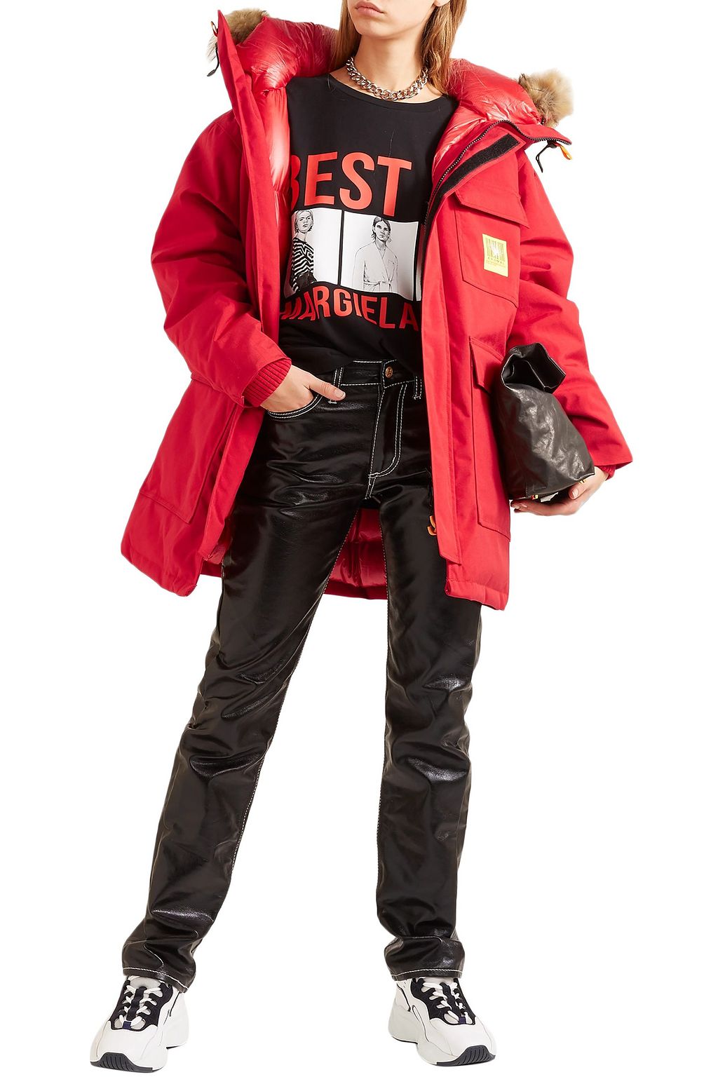 BRUMAL Leopard-print quilted shell hooded down parka
