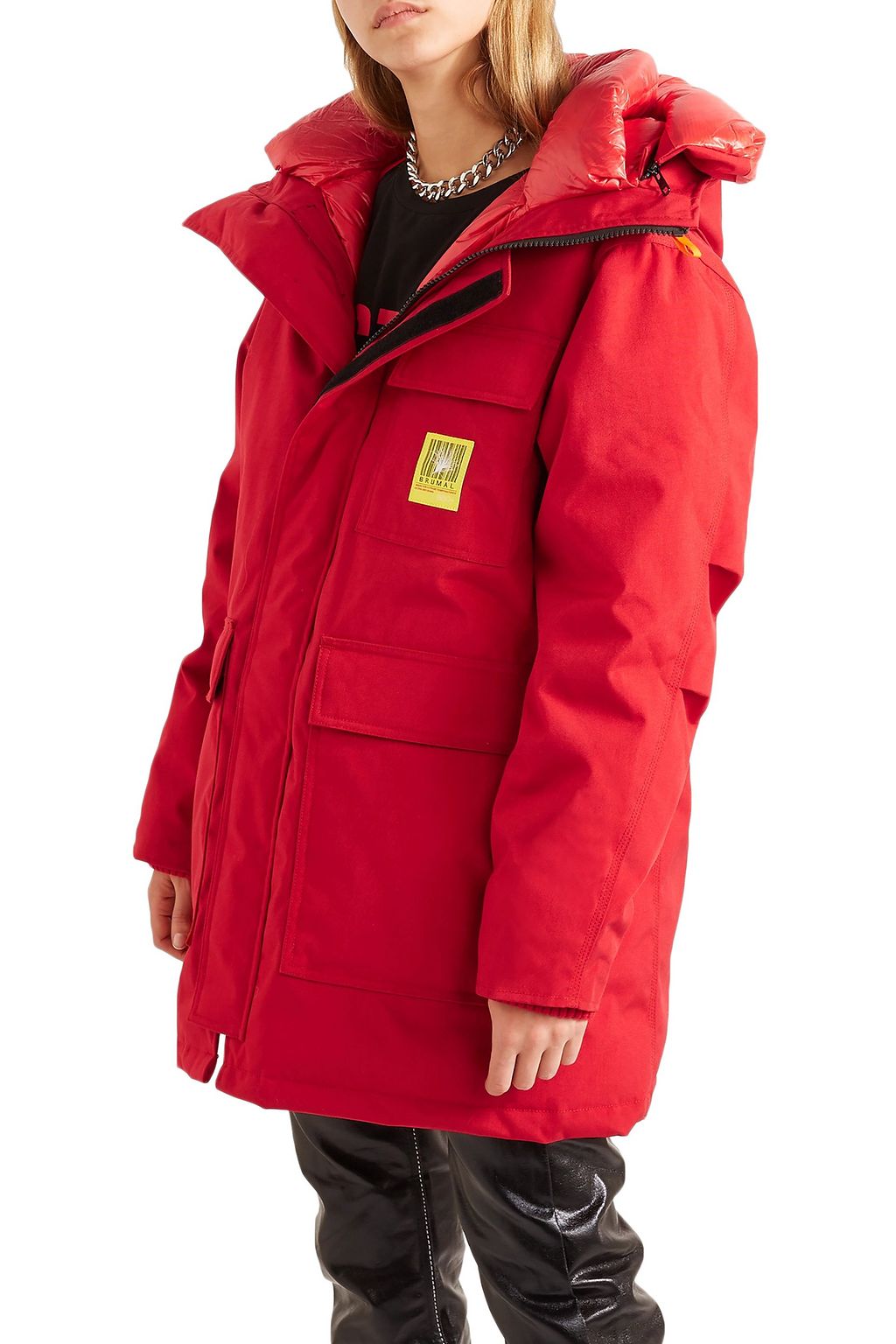 BRUMAL Leopard-print quilted shell hooded down parka
