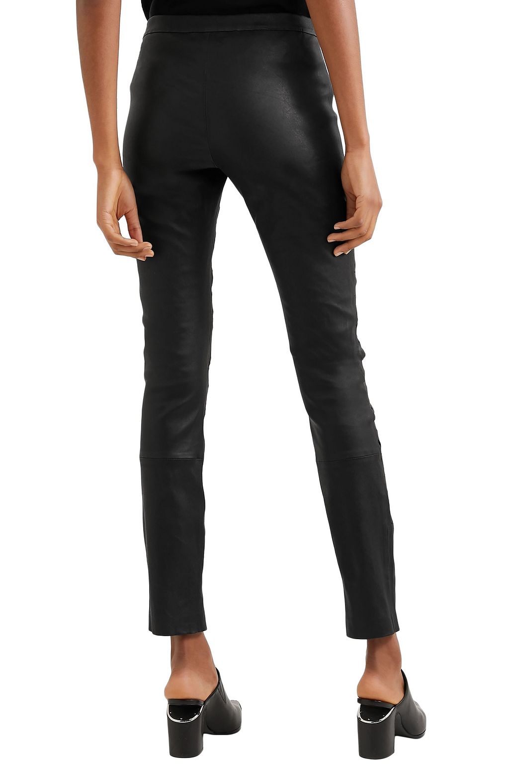HAIDER ACKERMANN Laser-cut leather slim-leg pants