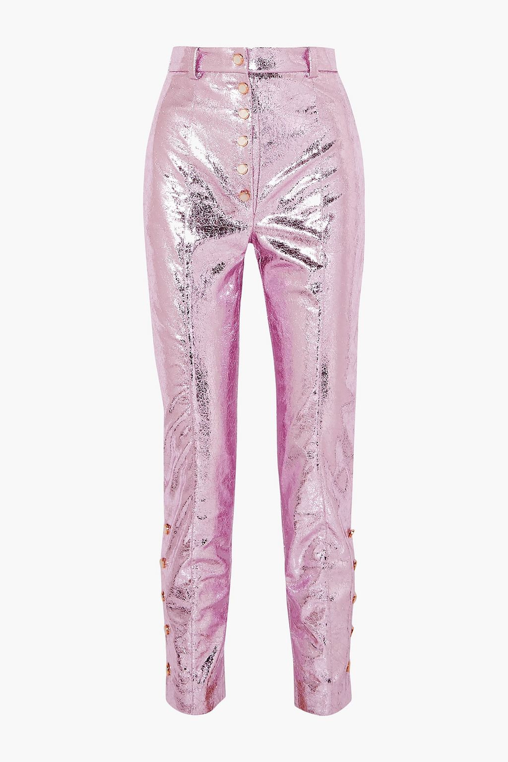 pink metallic jeans