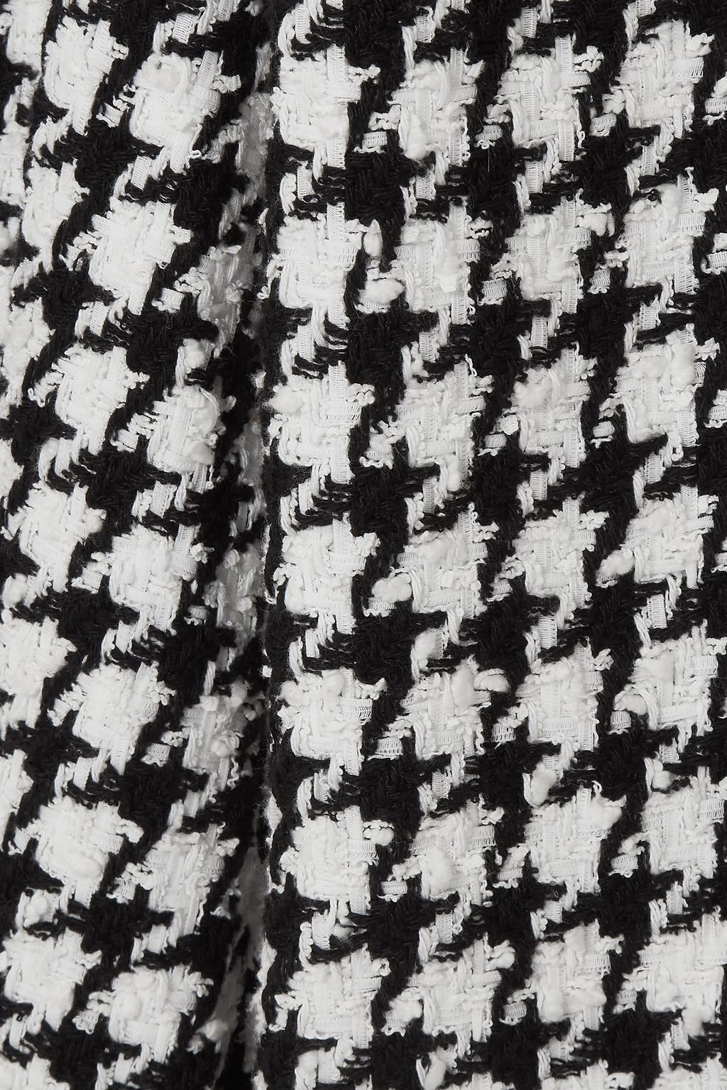 BALMAIN Houndstooth cotton-blend tweed flared pants