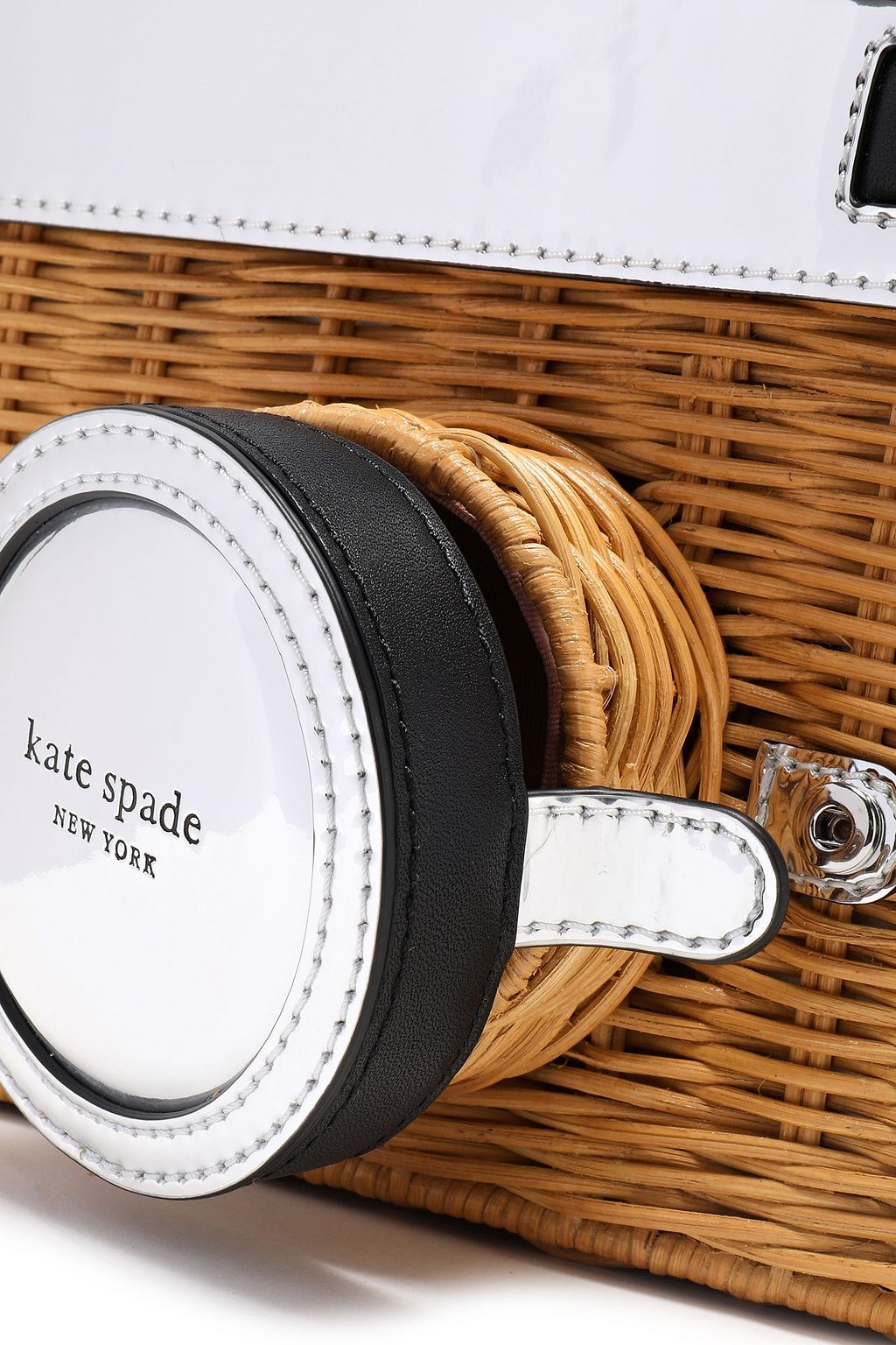 KATE SPADE NEW YORK Rose 3D leather and rattan shoulder bag
