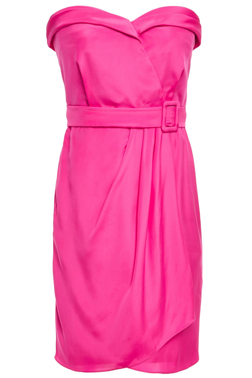 belted wrap mini dress