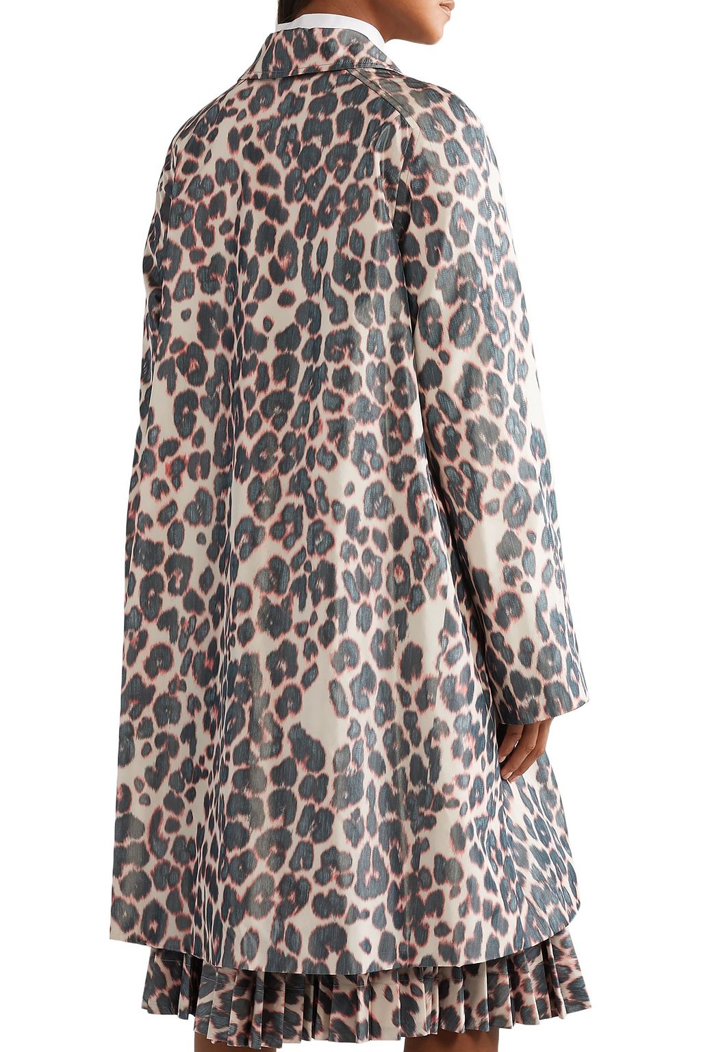 CALVIN KLEIN 205W39NYC Leopard-print taffeta coat
