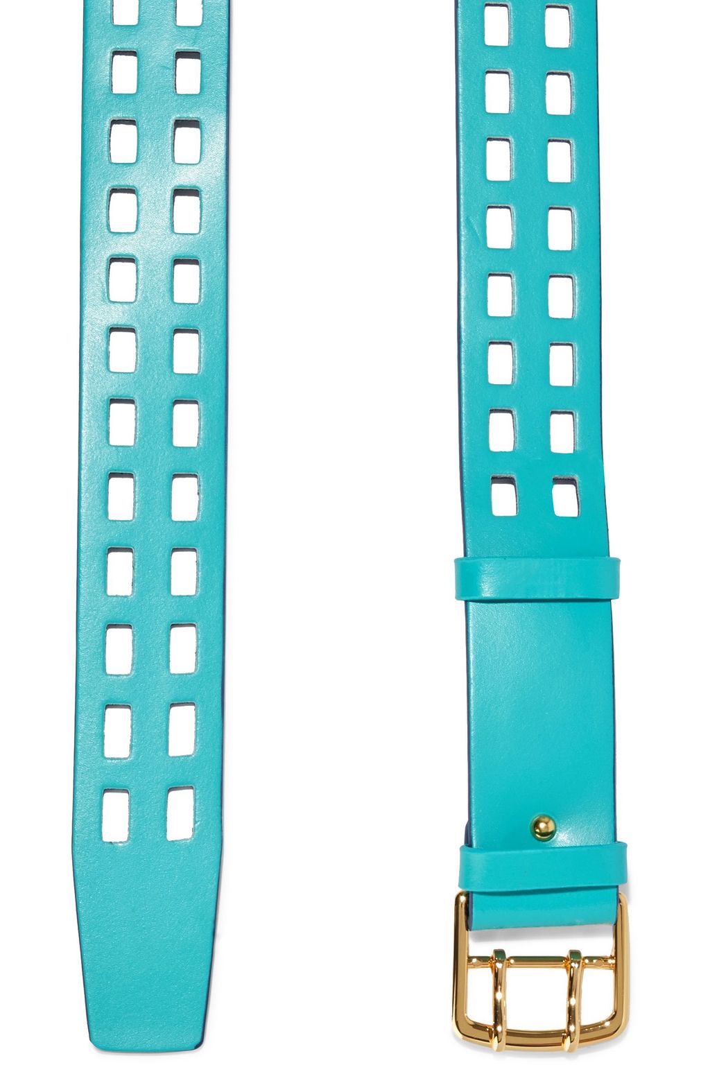DIANE VON FURSTENBERG Perforated suede belt