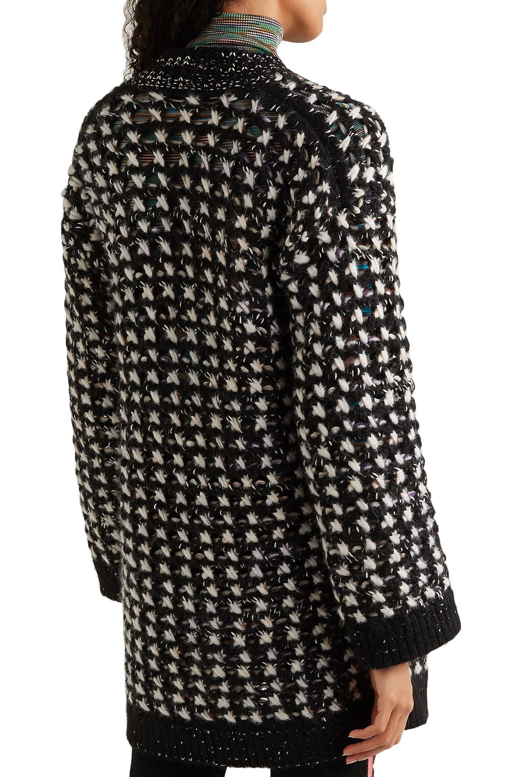 MISSONI Marled open-knit wool-blend cardigan
